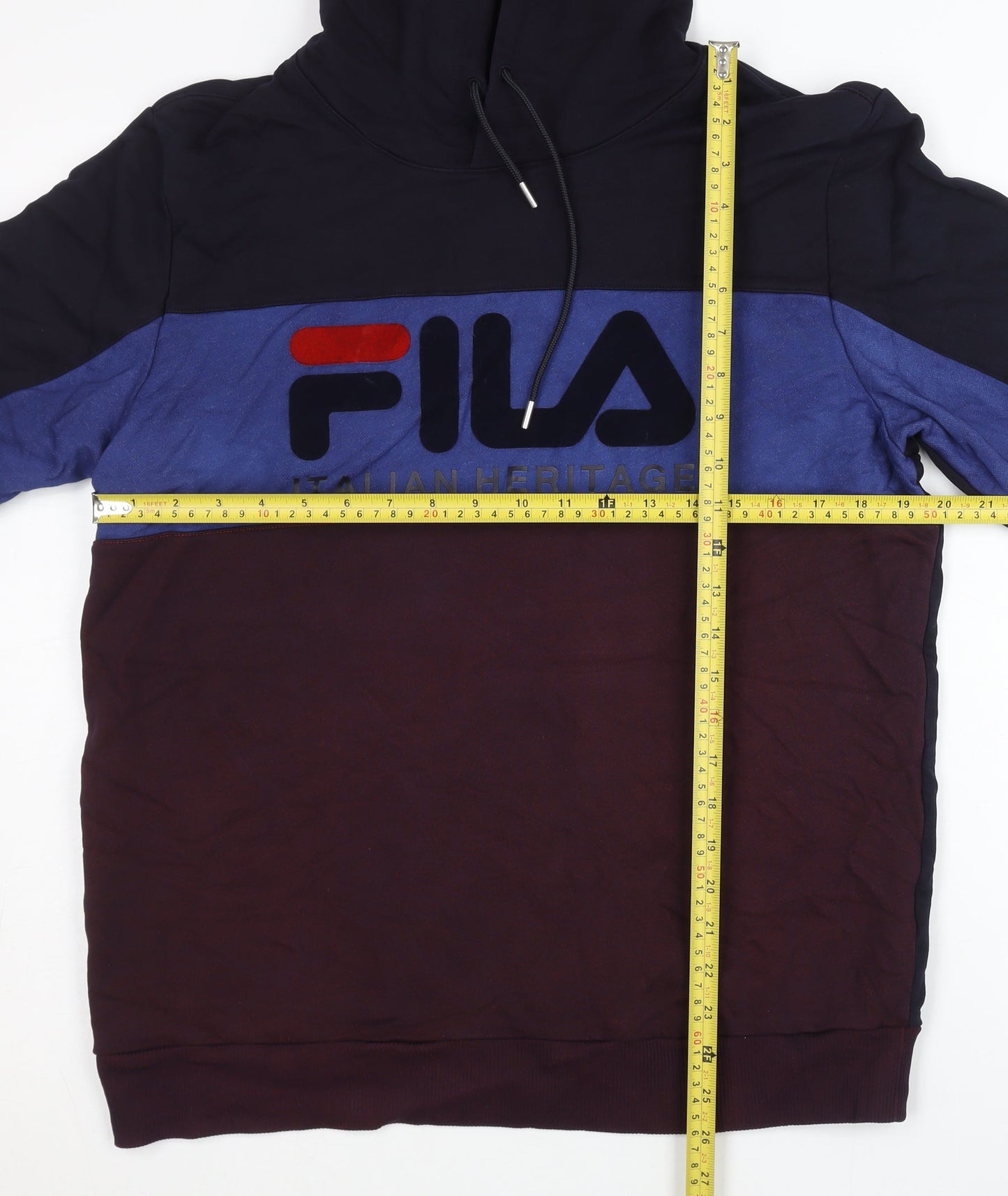 Mens UK Size L FILA Multicoloured Pullover Hoodie