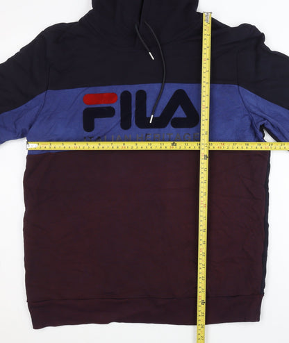 Mens UK Size L FILA Multicoloured Pullover Hoodie
