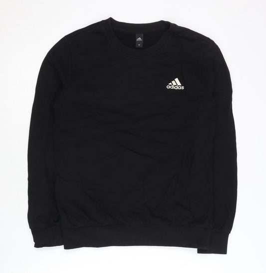 Adidas Unisex Adults Black Pullover Sweatshirt M Logo Sportswear