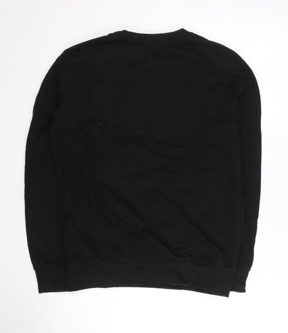 Adidas Unisex Adults Black Pullover Sweatshirt M Logo Sportswear