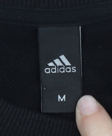 Adidas Unisex Adults Black Pullover Sweatshirt M Logo Sportswear