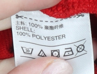 Adidas Men’s Red Black Track Jacket L Full Zip Basketball Activewear