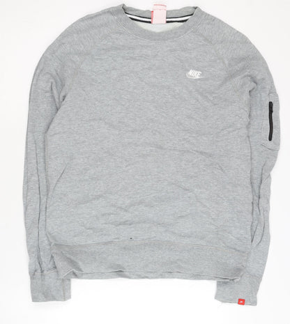 Mens UK Size M Nike Grey Pullover Sweatshirt