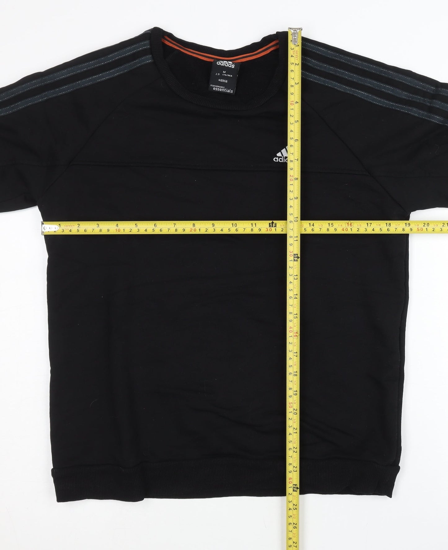 Adidas Men Black M Pullover Sweatshirt Crew Neck Long Sleeve