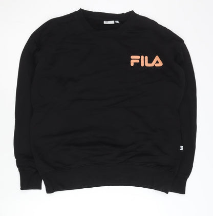 Mens UK Size M FILA Black Pullover Sweatshirt