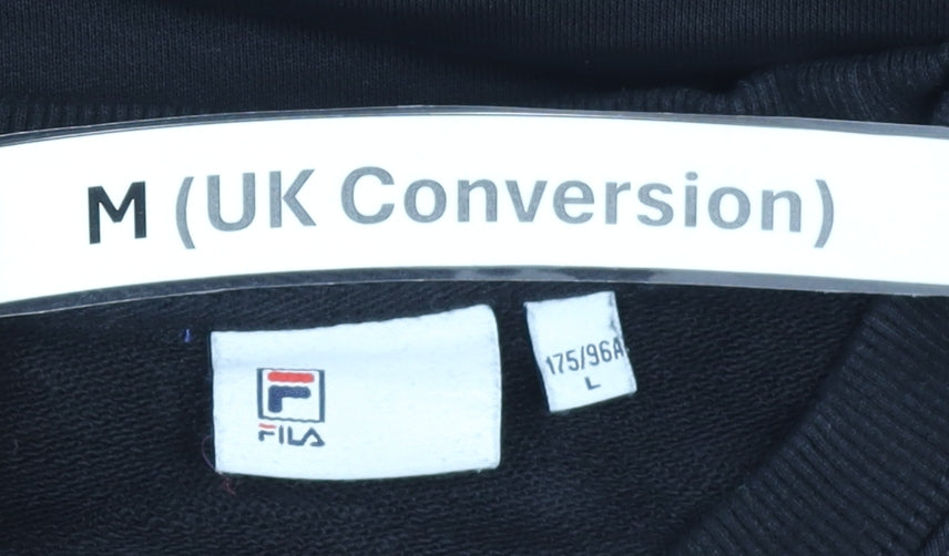 Mens UK Size M FILA Black Pullover Sweatshirt