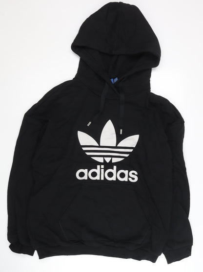 Mens UK Size S adidas Black Pullover Hoodie