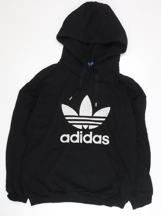 Mens UK Size S adidas Black Pullover Hoodie