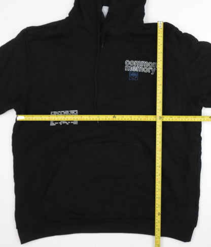 Adidas Men's Black L Pullover Hoodie with Logo and Pocket