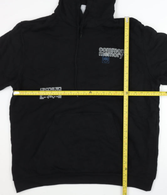 Adidas Men's Black L Pullover Hoodie with Logo and Pocket