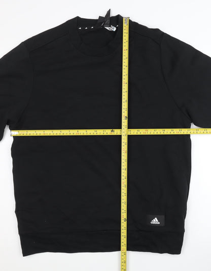 Mens UK Size L adidas Black Pullover Sweatshirt