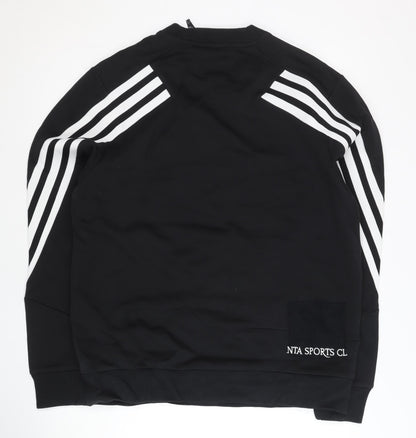 Mens UK Size L adidas Black Pullover Sweatshirt