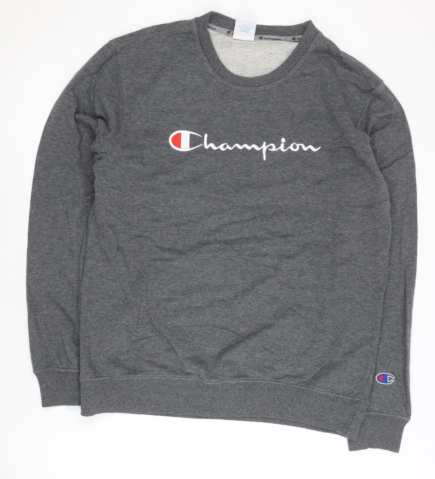 Mens UK Size L Champion Grey Pullover Sweatshirt