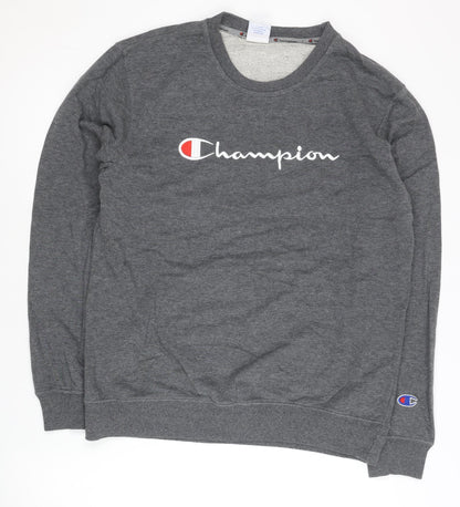 Mens UK Size L Champion Grey Pullover Sweatshirt