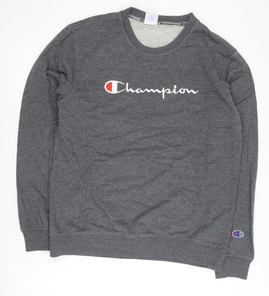 Mens UK Size L Champion Grey Pullover Sweatshirt