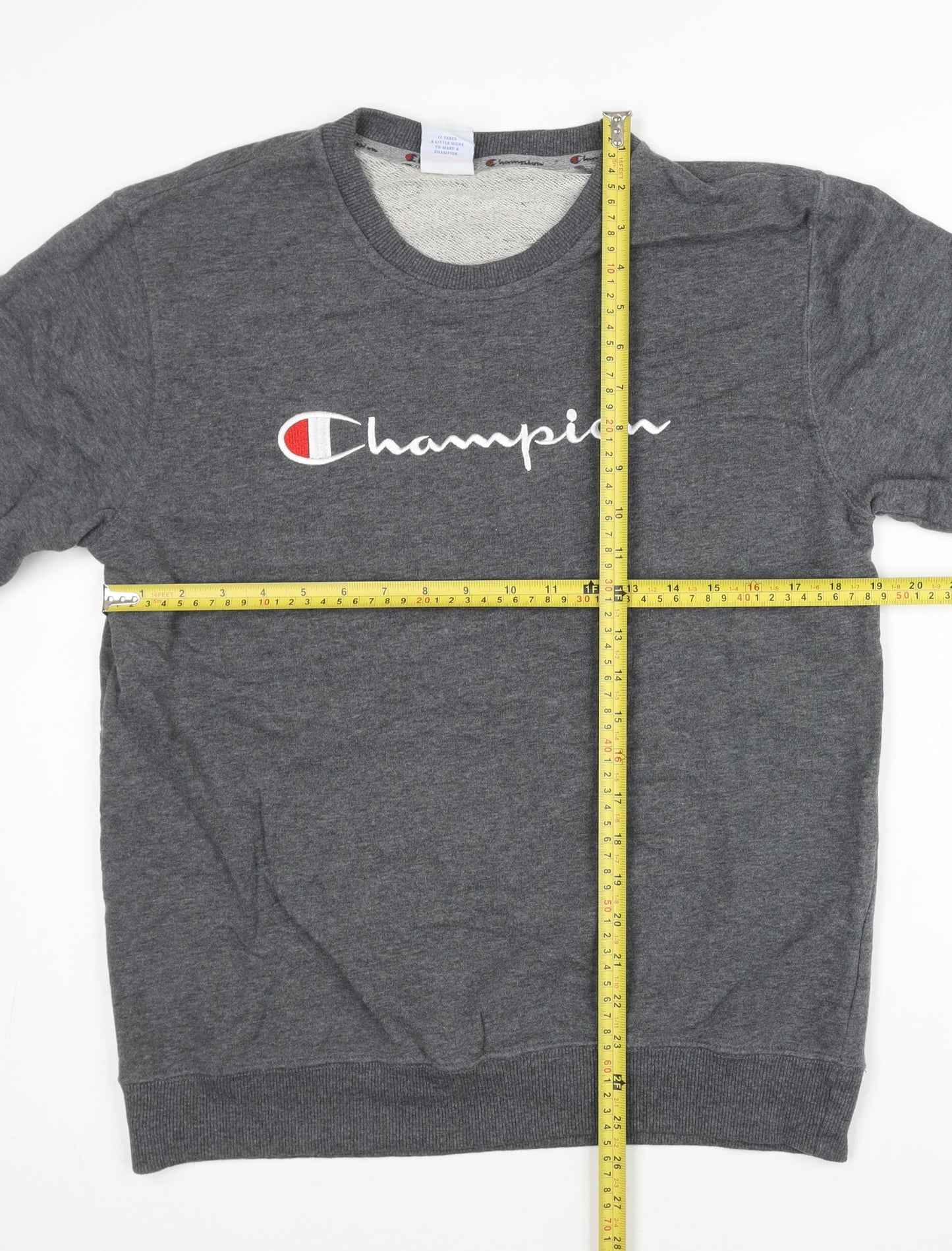 Mens UK Size L Champion Grey Pullover Sweatshirt