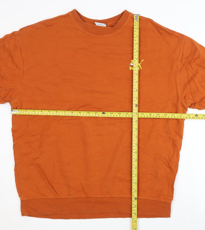 Mens UK Size M PUMA Orange Pullover Sweatshirt