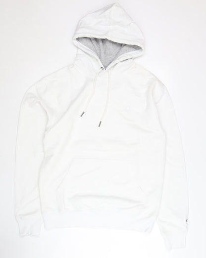 Mens UK Size M Champion White Pullover Hoodie