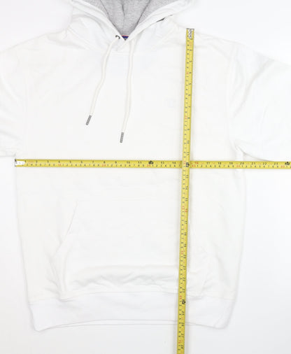 Mens UK Size M Champion White Pullover Hoodie
