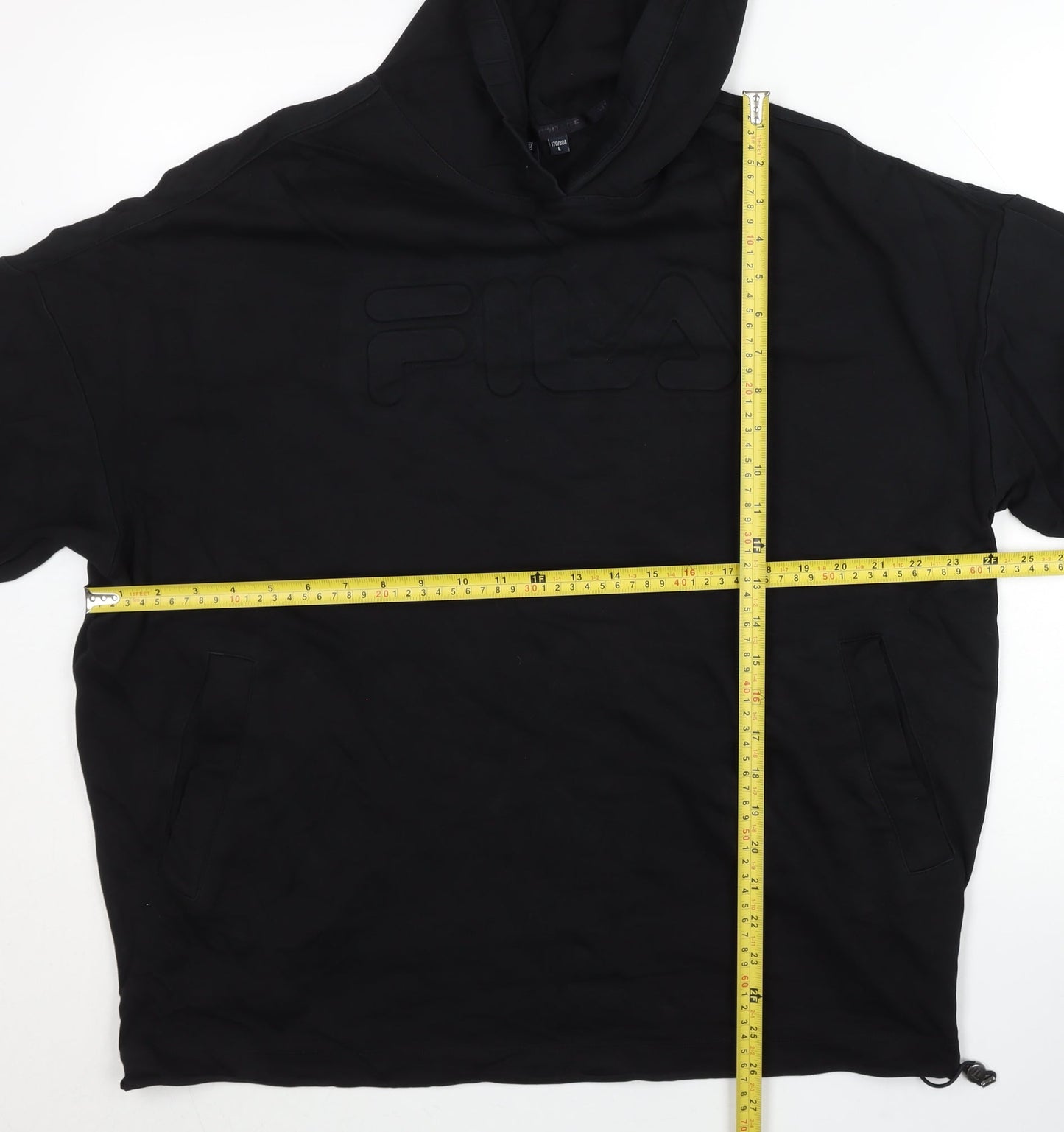 Mens UK Size XS FILA Black Pullover Hoodie