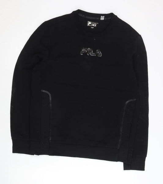 Mens UK Size M FILA Black Pullover Sweatshirt