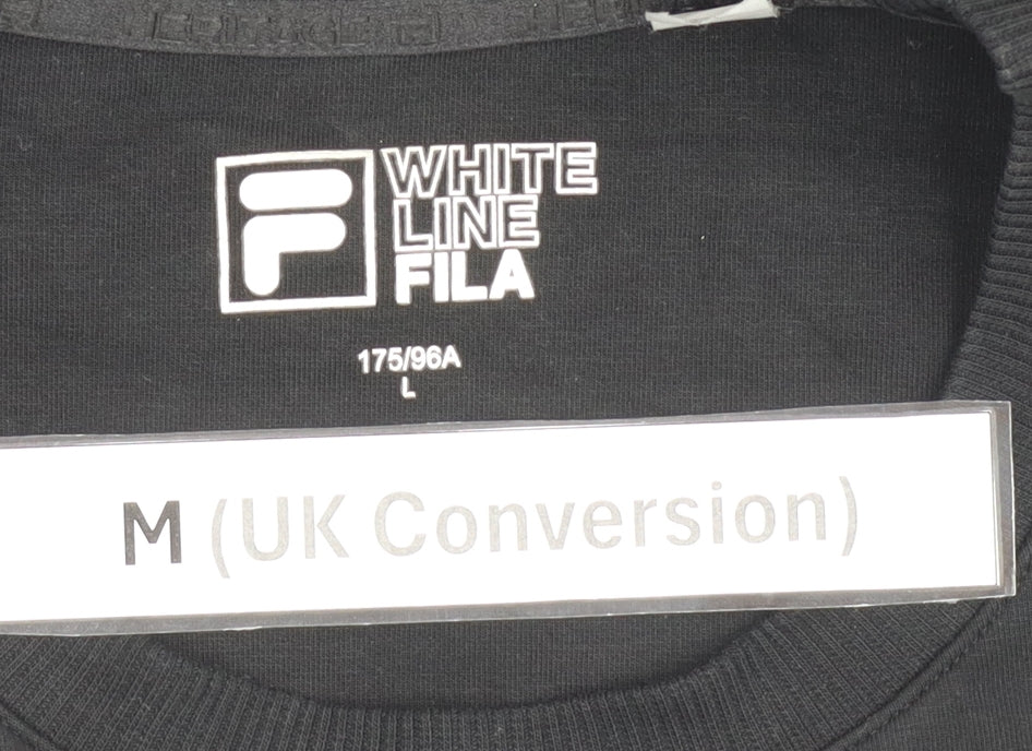 Mens UK Size M FILA Black Pullover Sweatshirt