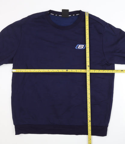 Mens UK Size L Skechers Blue Pullover Sweatshirt