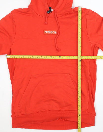 Mens UK Size L adidas Red Pullover Hoodie