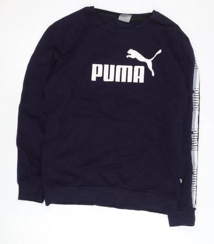 Mens UK Size S PUMA Blue Pullover Sweatshirt