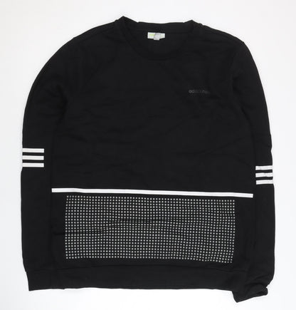 Mens UK Size L adidas Black Pullover Sweatshirt