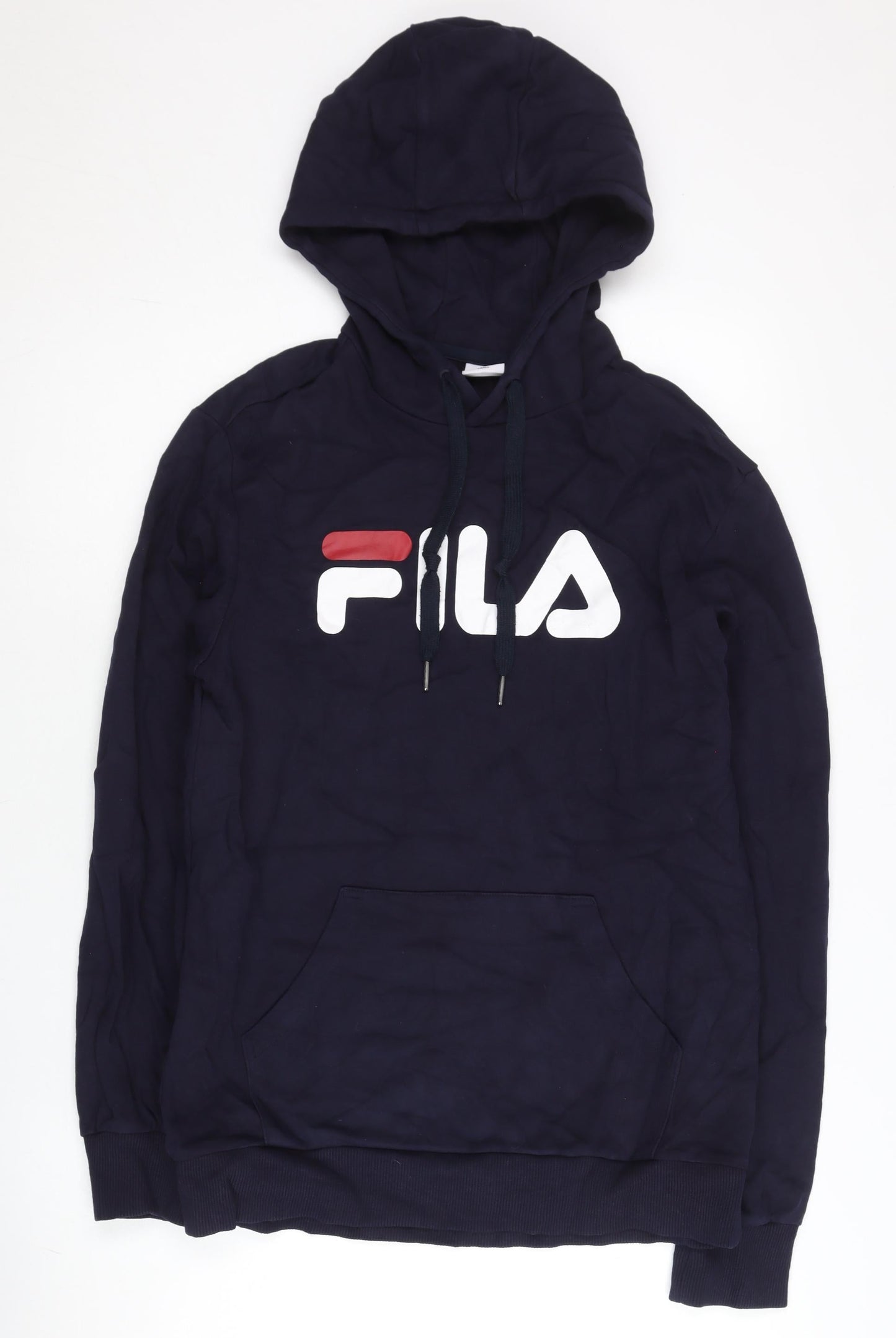 Mens UK Size S FILA Blue Pullover Hoodie
