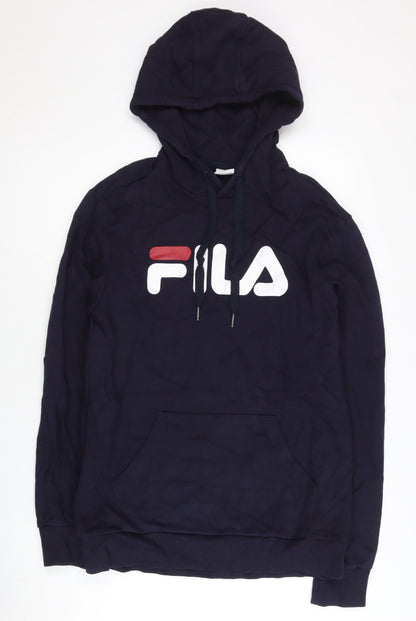 Mens UK Size S FILA Blue Pullover Hoodie