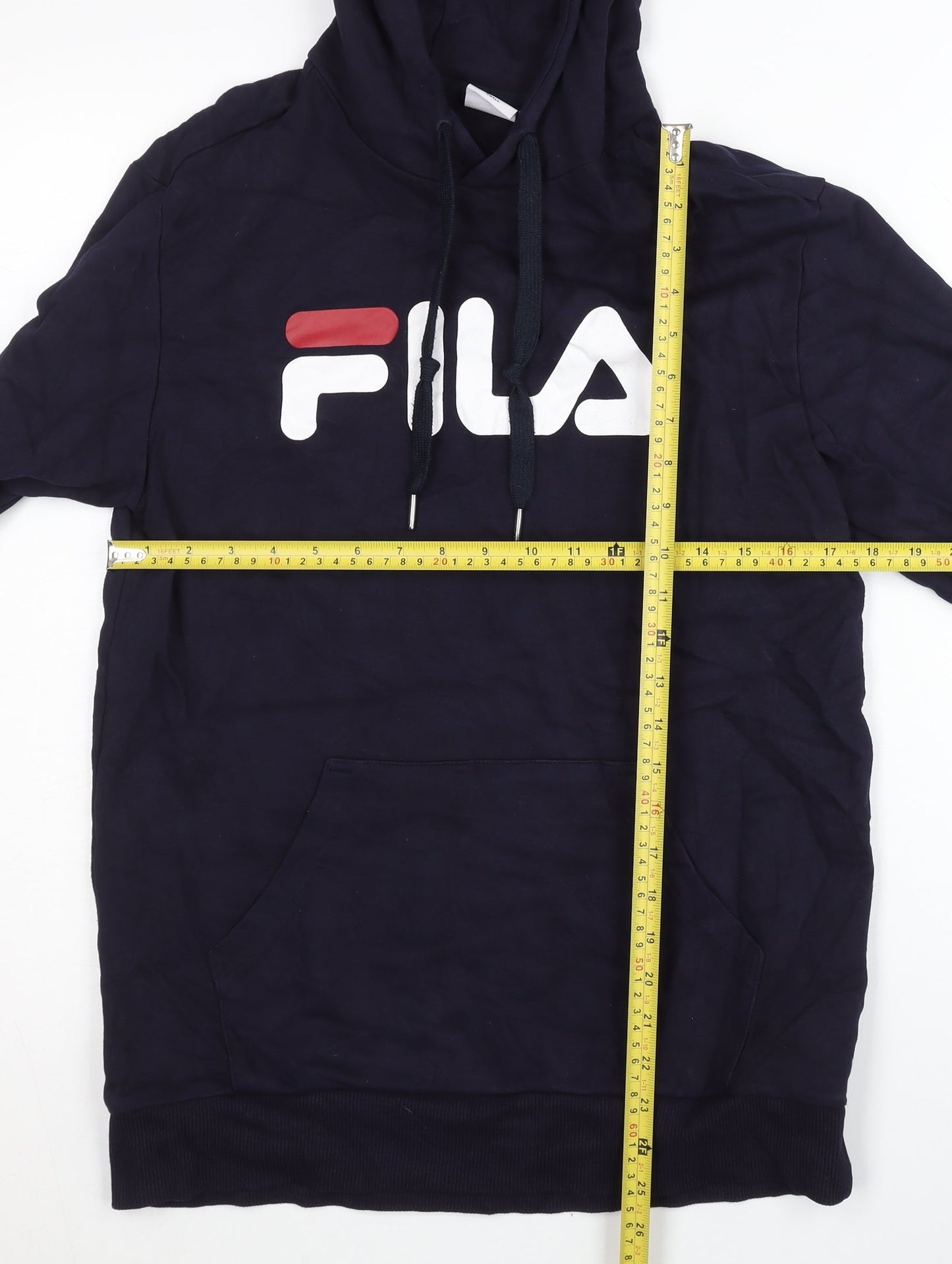 Mens UK Size S FILA Blue Pullover Hoodie