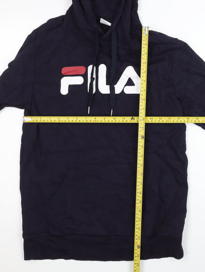 Mens UK Size S FILA Blue Pullover Hoodie