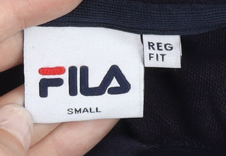 Mens UK Size S FILA Blue Pullover Hoodie