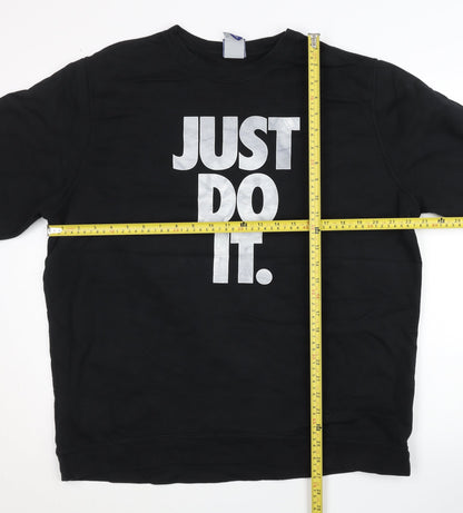 Nike Unisex Black 3XL Pullover Sweatshirt Just Do It Logo