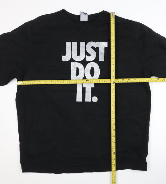 Nike Unisex Black 3XL Pullover Sweatshirt Just Do It Logo