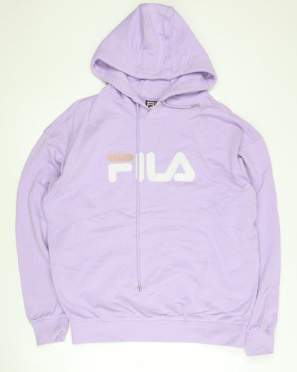 Mens UK Size M FILA Purple Pullover Hoodie