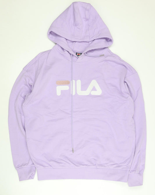 Mens UK Size M FILA Purple Pullover Hoodie