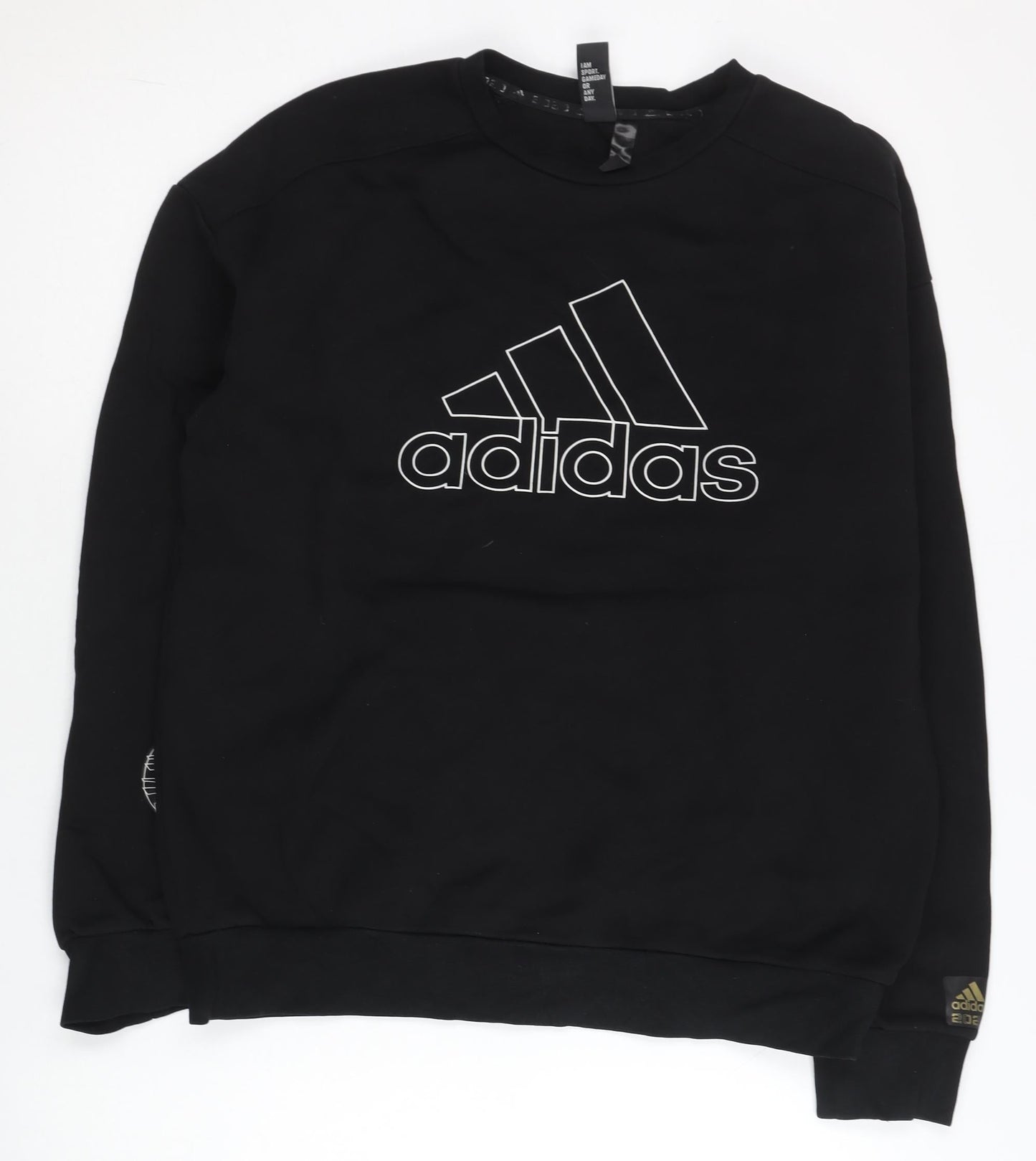Mens UK Size L adidas Black Pullover Sweatshirt