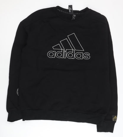 Mens UK Size L adidas Black Pullover Sweatshirt