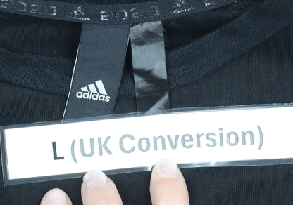 Mens UK Size L adidas Black Pullover Sweatshirt