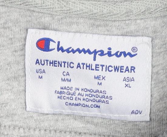 Mens UK Size M Champion Grey Pullover Hoodie