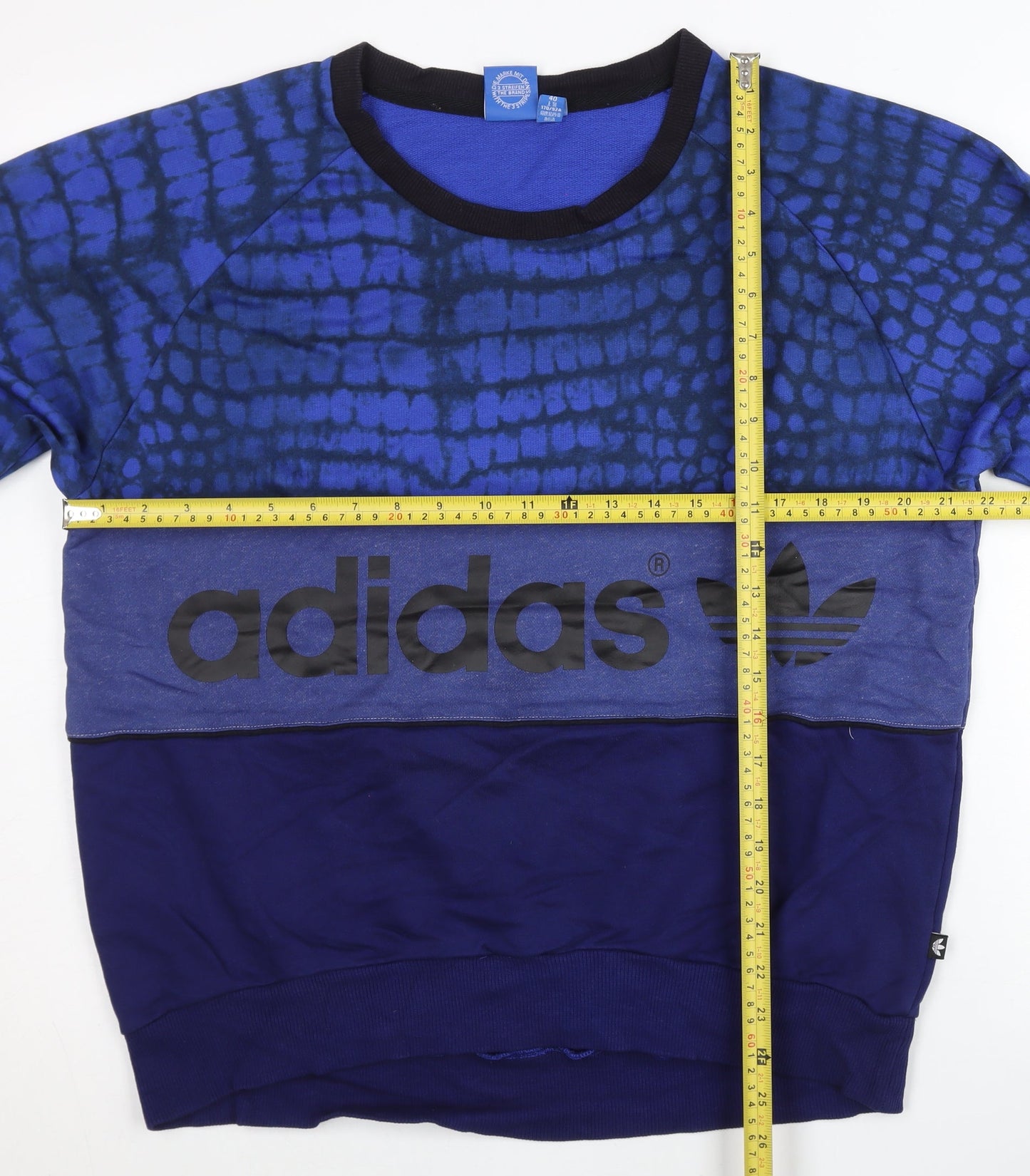 Mens UK Size S adidas Blue Pullover Sweatshirt