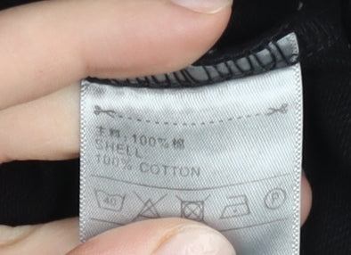 Adidas Womens Black XL Pullover Hoodie Cotton Logo Sweatshirt