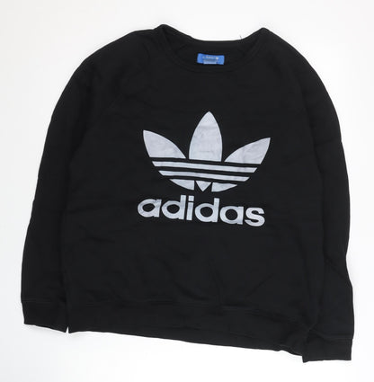 Mens UK Size L adidas Black Pullover Sweatshirt