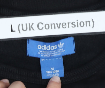 Mens UK Size L adidas Black Pullover Sweatshirt