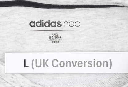Mens UK Size L adidas Grey Pullover Sweatshirt