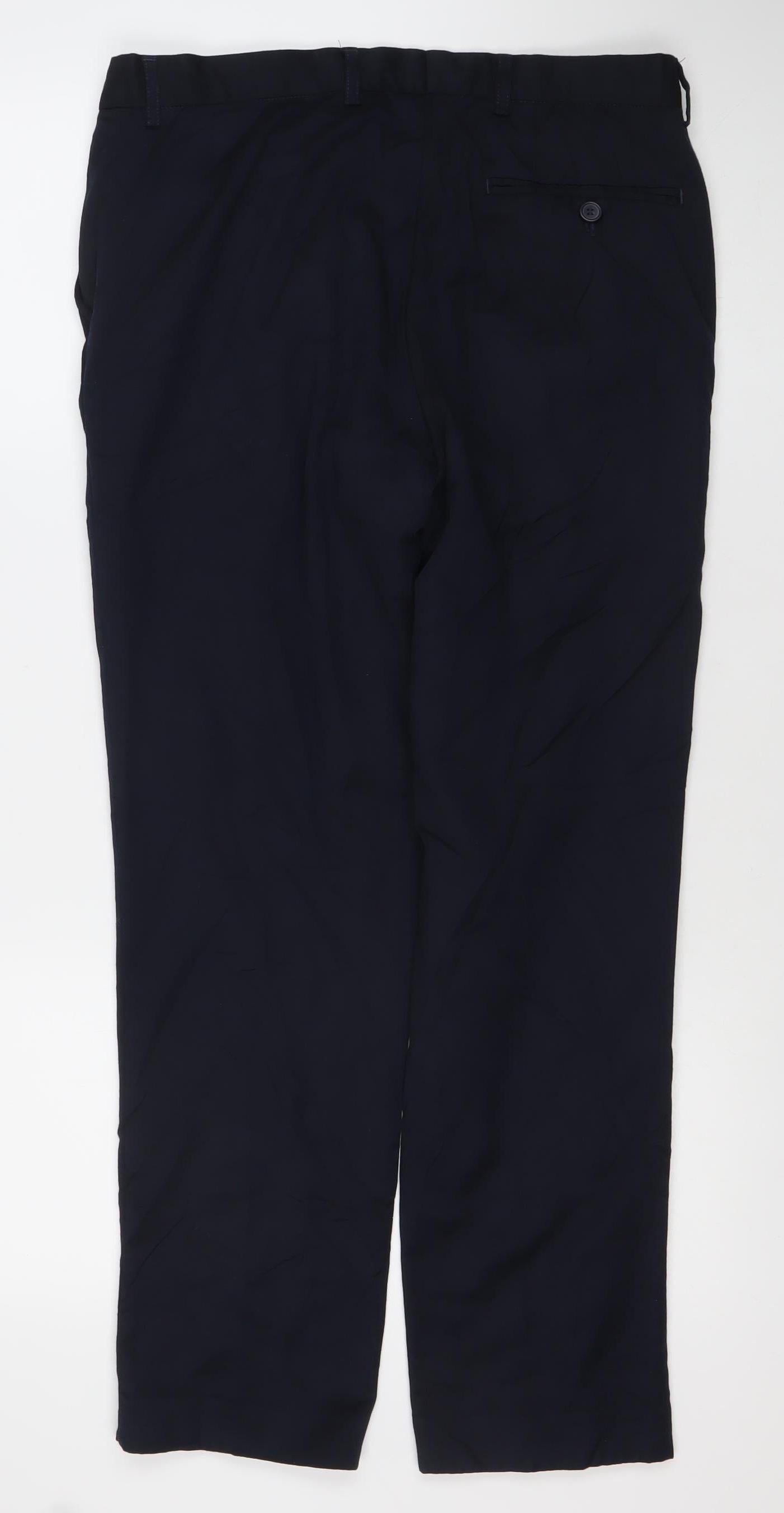 Taylor & Wright Men’s Blue Dress Pants 32S Slim Fit Formal Trousers