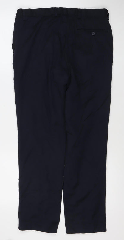 Taylor & Wright Men’s Blue Dress Pants 32S Slim Fit Formal Trousers